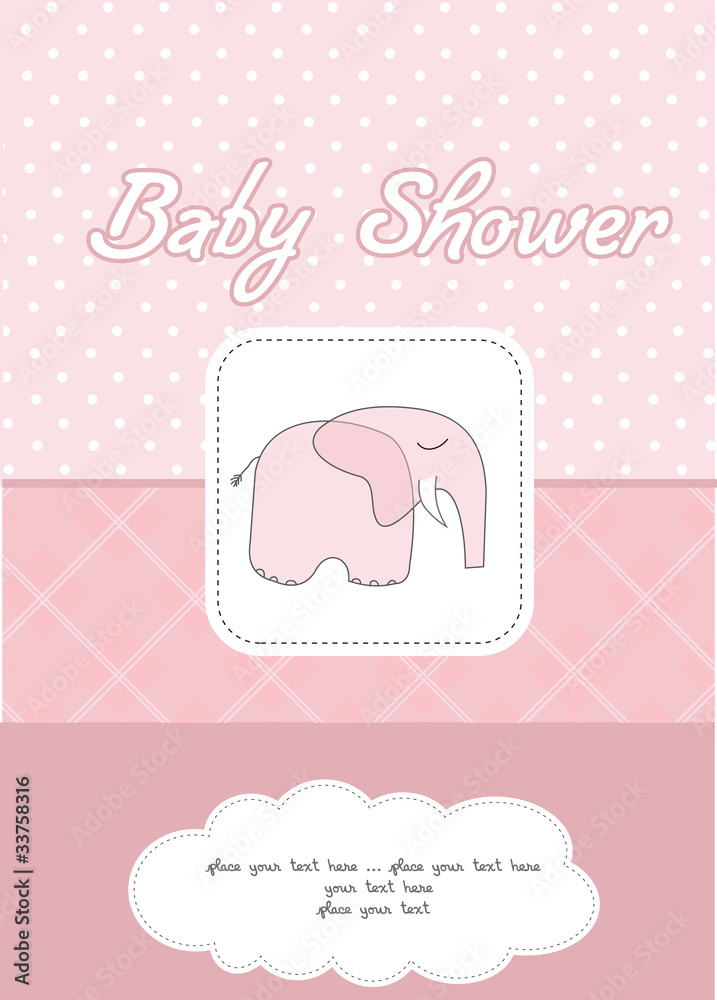 baby girl shower card