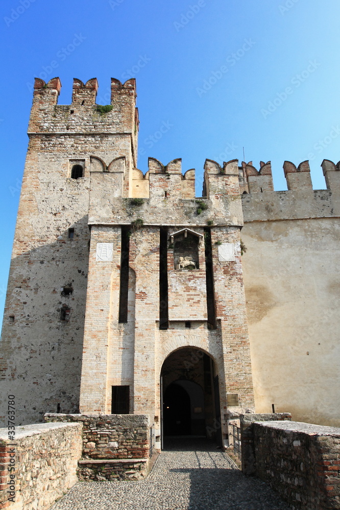 Castle Scaligero, castle in Sirmione of Lake Garda, Italy