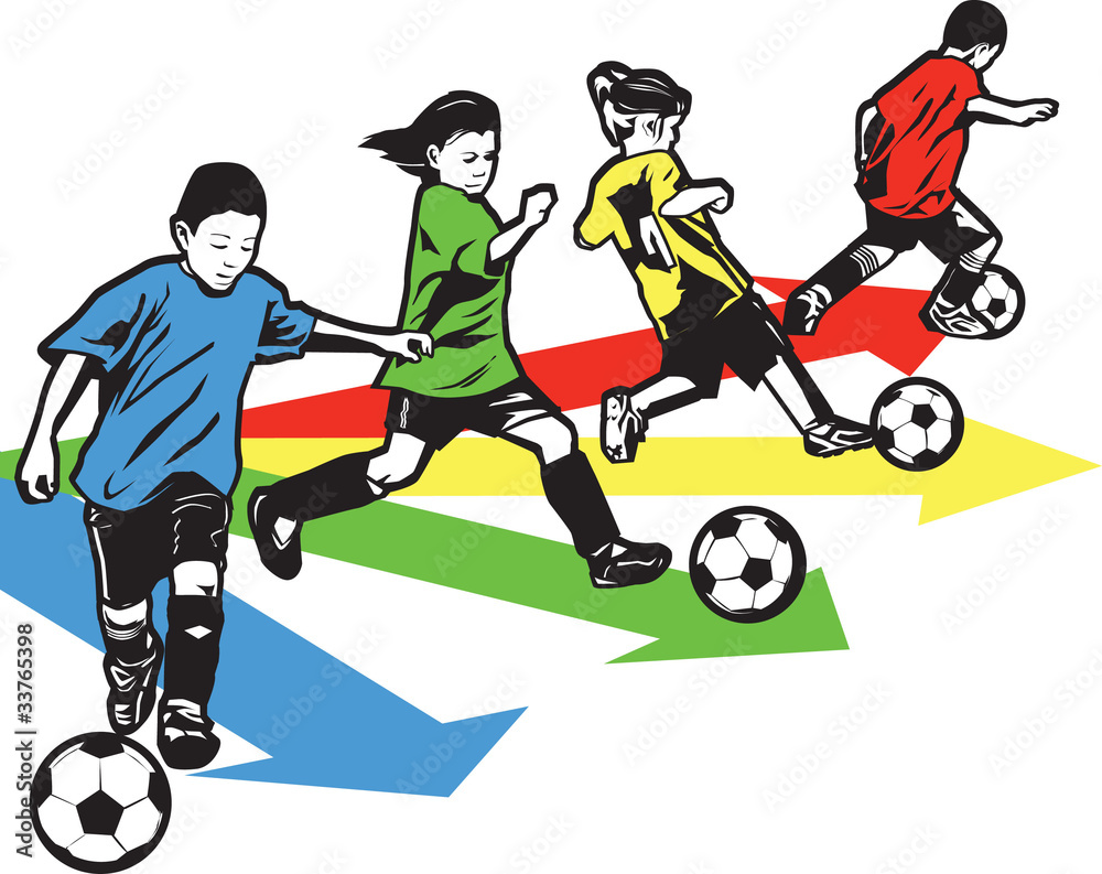 Obraz premium Youth Soccer Drill