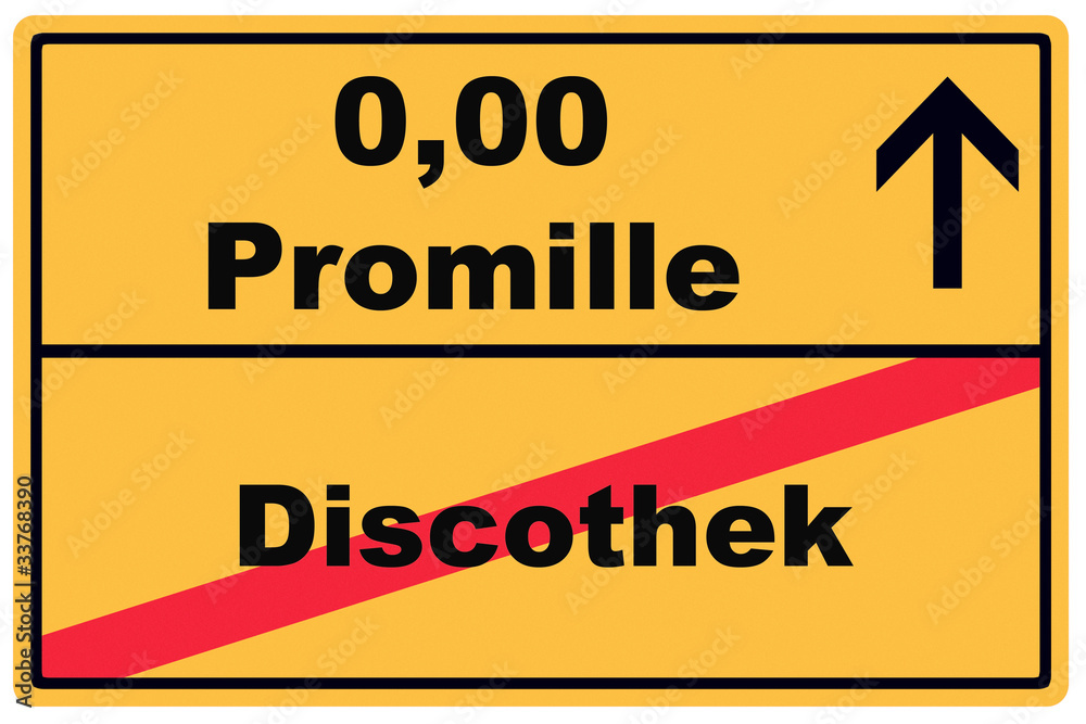 Schild dont drink and drive