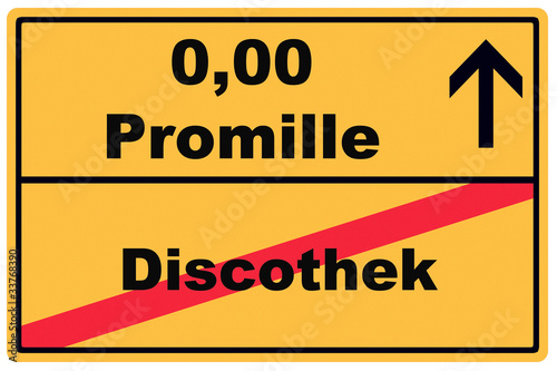 Schild dont drink and drive
