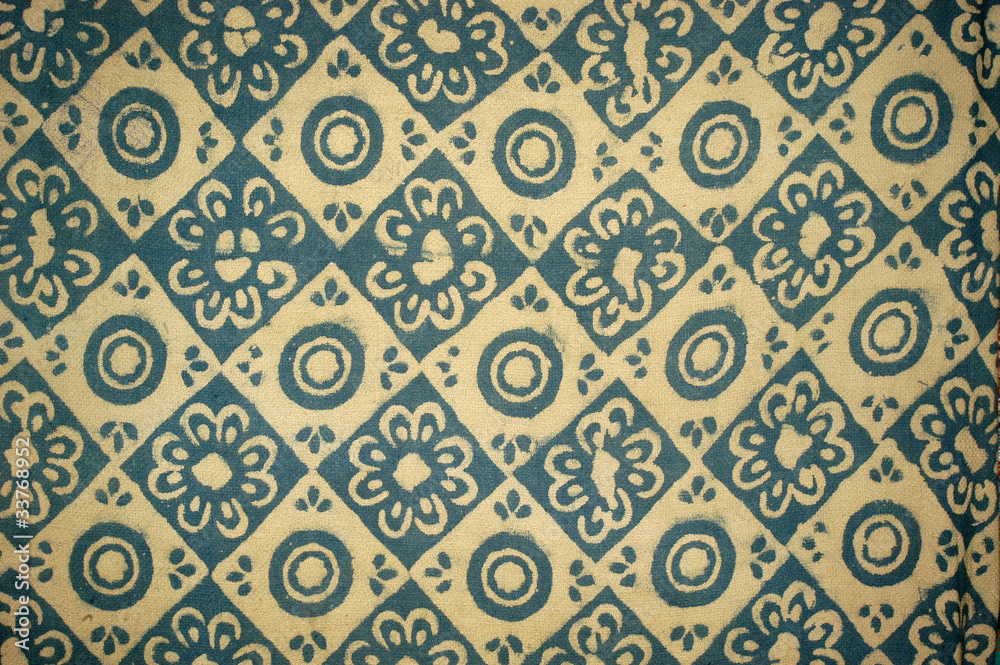 block printing on fabric swatch , Jaipur, Rajasthan, India