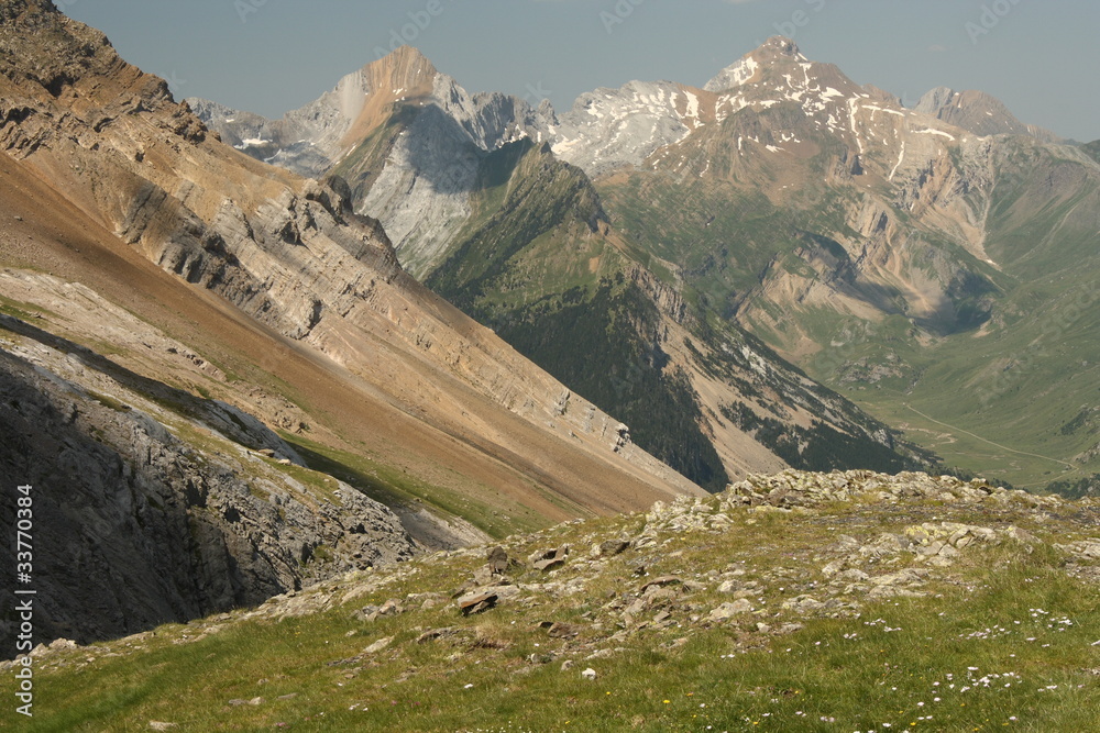 Ordesa y Monte Perdido national park seen from French Pyrenees