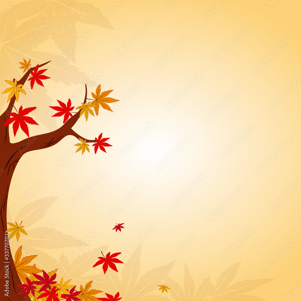 Autumn leaves greeting card Autumn leaves greeting card