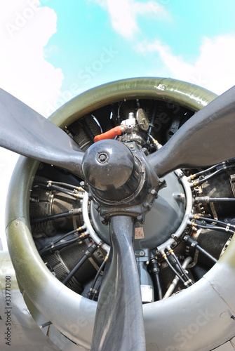 close up of popeller engine