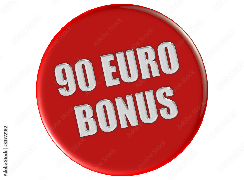 Button rot rund 90 EURO BONUS