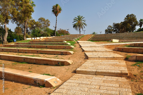 Amphitheater  of Abrasha park in Jaffa.Israel. photo