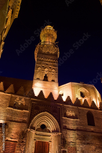 The Sultan Qalawun Mosque and Complex at night photo