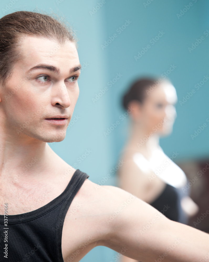 Portrait of young ballet dancer in rehearsal Portrait of young ballet dancer in rehearsal