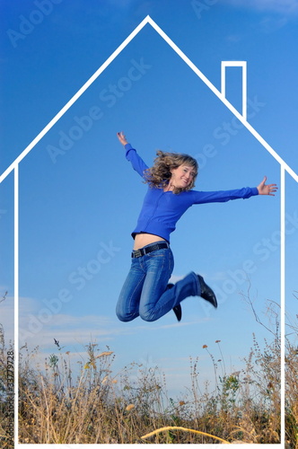 The jumping girl