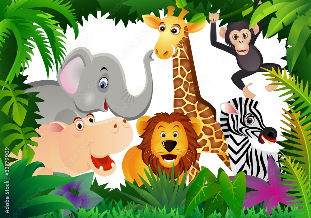 Naklejka premium Zwierzę w dżungli