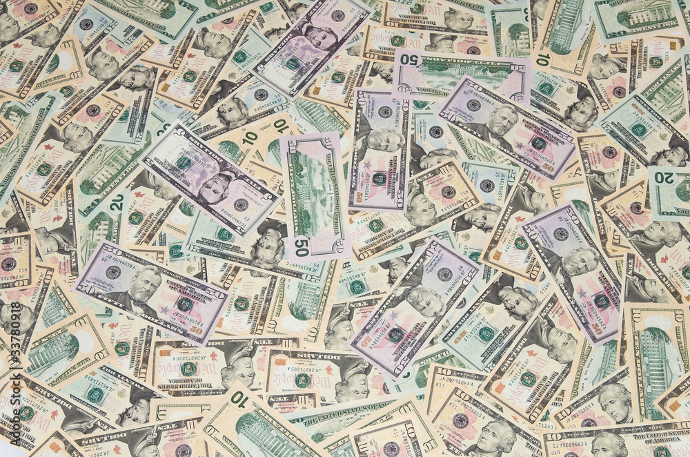The background of U.S. dollars. The background of U.S. dollars.