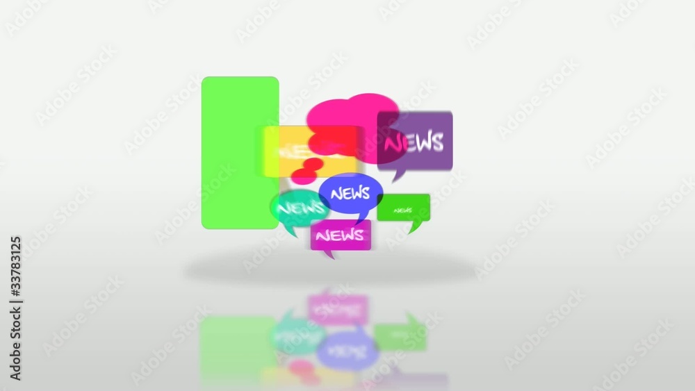 News title colored bubbles cartoon animation News title colored bubbles cartoon animation