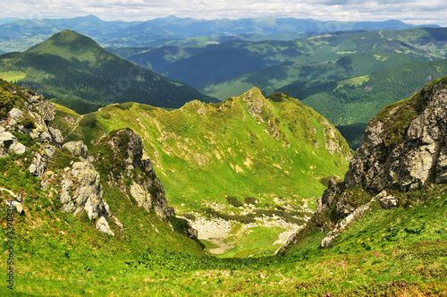 Obraz na płótnie Rocks in Marmaroski alps. Carpathians. Ukraine w salonie