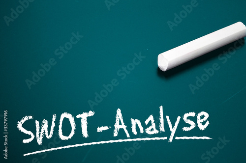 Tafel mit SWOT-Analyse