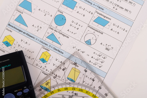 Fototapeta kuchenna schule mathematik