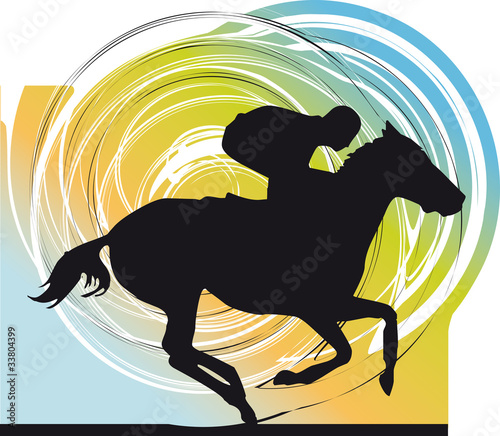 Abstract horses silhouettes. Vector illustration