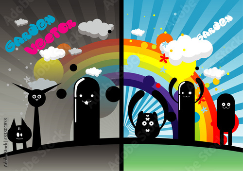 personajes abstractos en vector