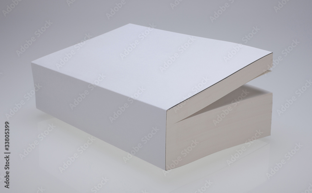 Naklejka premium White plain paperback book