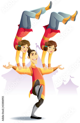 Hand Standing Circus Acrobatic