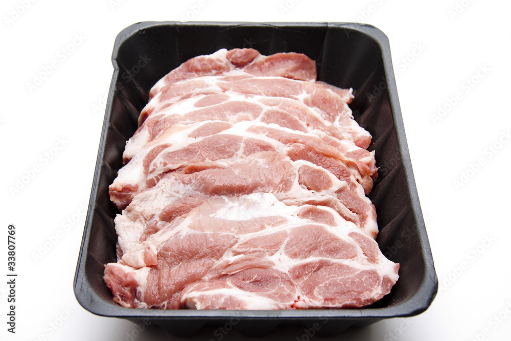 Koteletts in der Verpackung