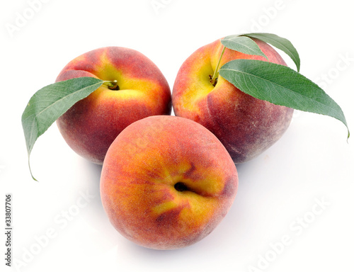 peach and leaves