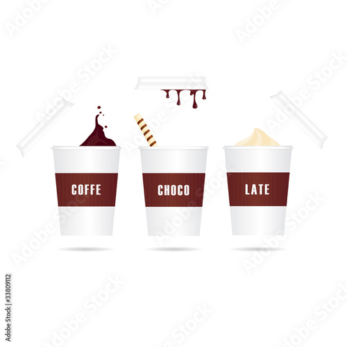 Coffe to go icons set