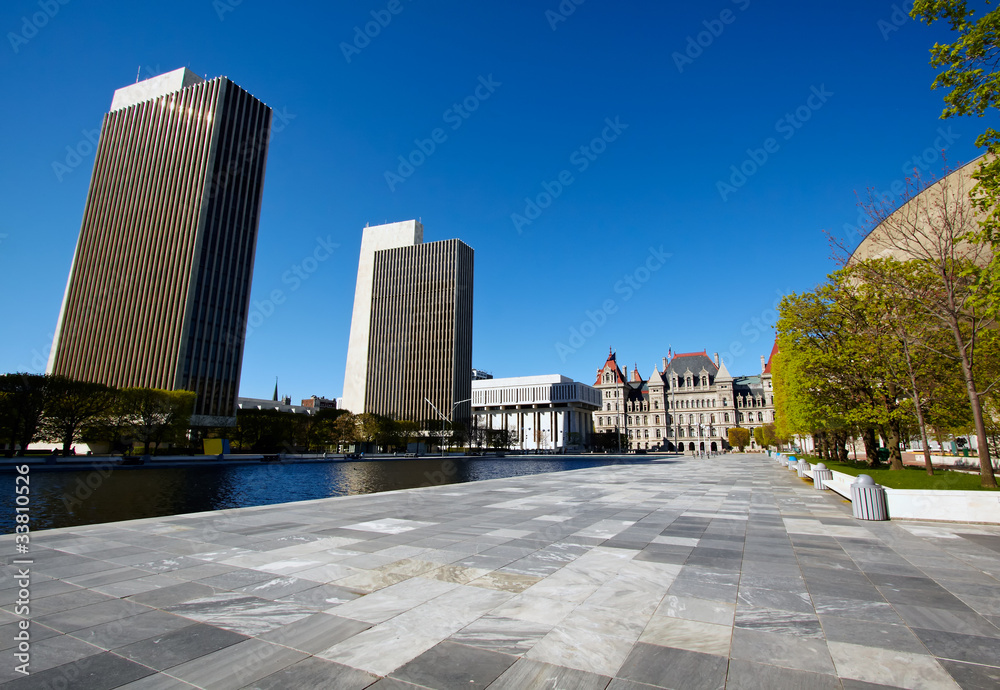 Street view of Albany, New York.