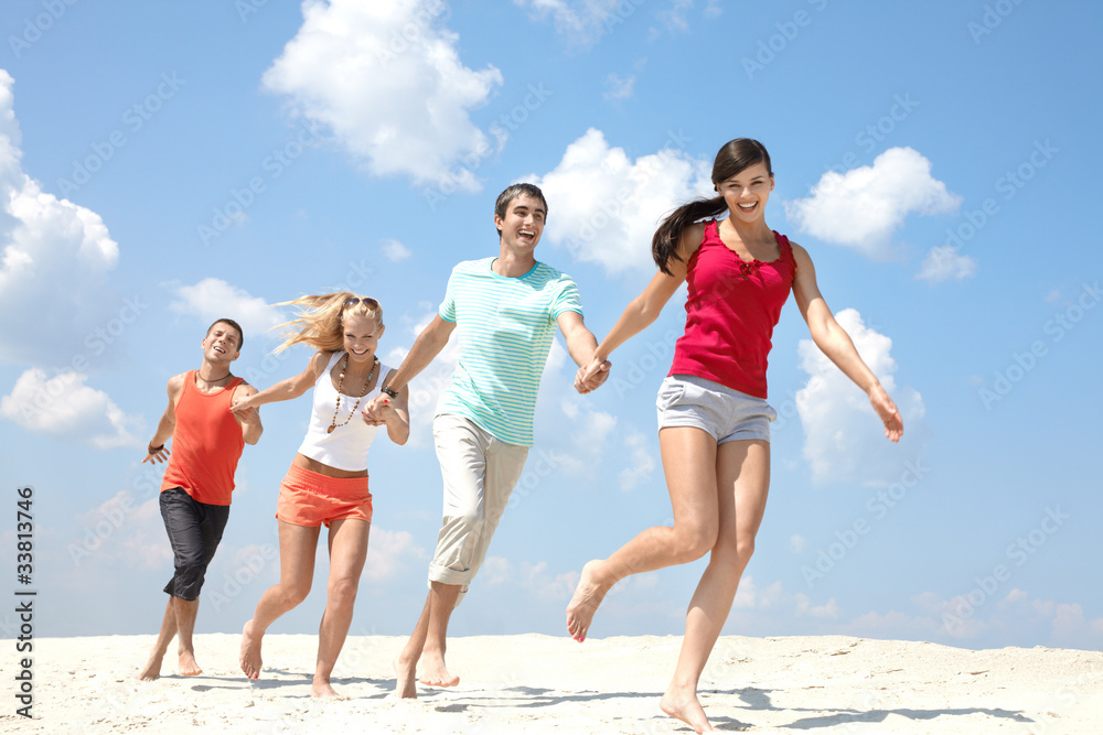 Friends on beach Friends on beach