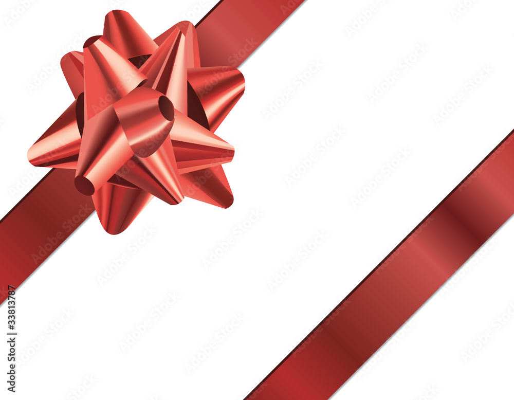 Red gift ribbon
