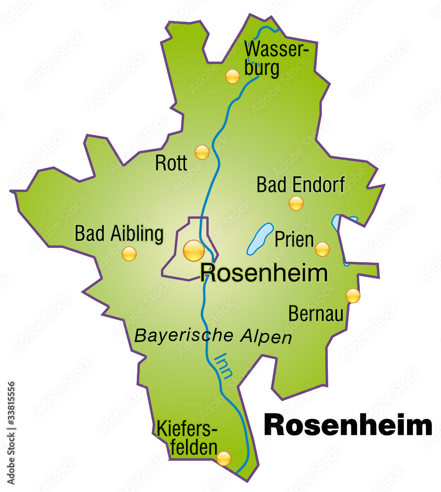 Landkreis Rosenheim Variante 4 – Stock-Vektorgrafik | Adobe Stock