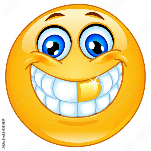 Gold tooth emoticon