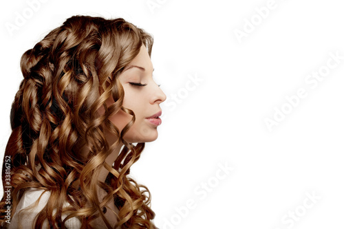 Foto Girl with perfect curls