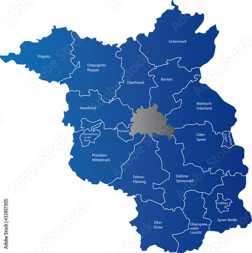 Karte Brandenburg photo