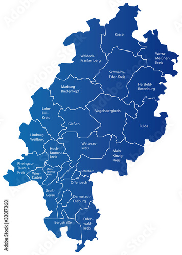 Karte Hessen photo