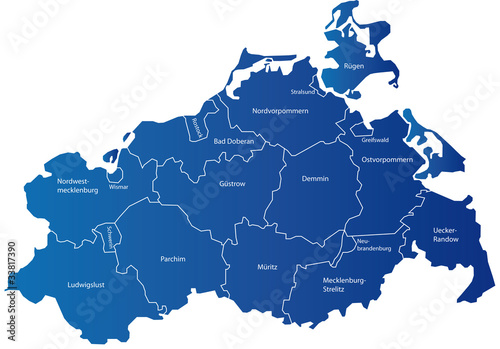 Karte Mecklenburg Vorpommern photo