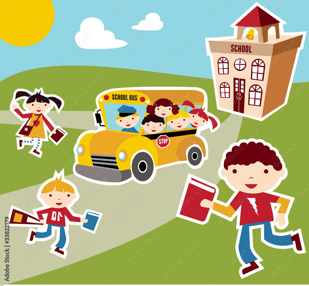 Naklejka premium Back to School concept background