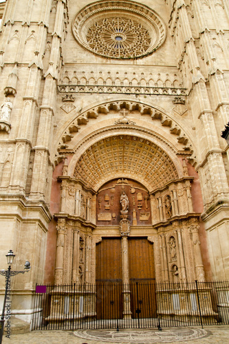 Cathedral of Majorca main door in Palma de Mallorca