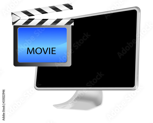 Movie sign on television