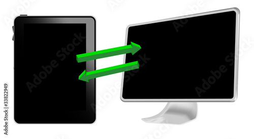 Tablet pc connects with computer