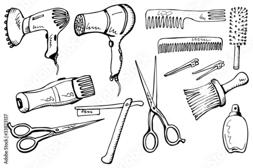 Hairdresser equipment set