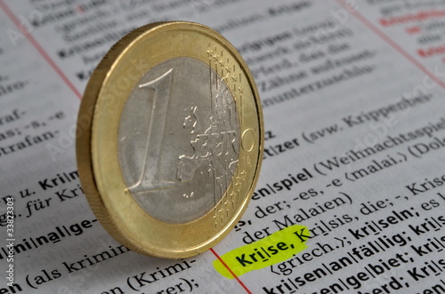 Eurokrise, Münzen mit Wörterbuch