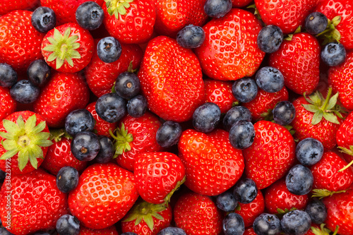 Strawberries and Blueberries photo