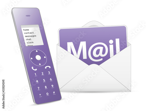 E-Mail + Telefon - Icon - purple photo