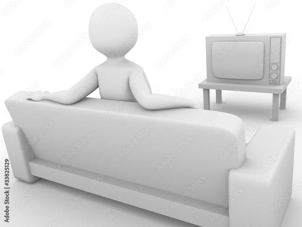 Watching television