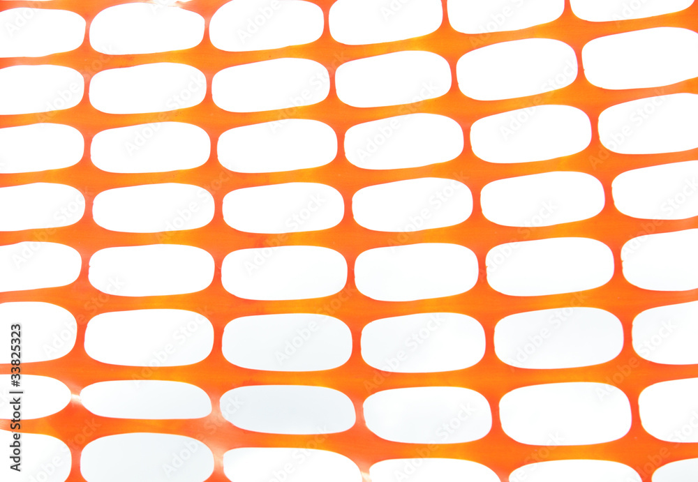 Fototapeta premium orange construction site net. orange safety net. orange net.