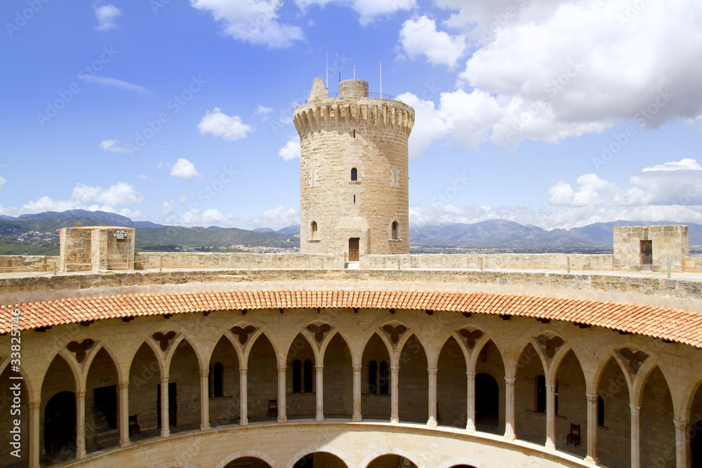 Castle Castillo de Bellver in Majorca at Palma of Mallorca