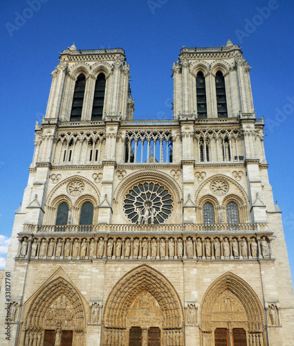 Cathédrale Notre Dame de Paris vue de face