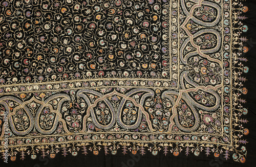 Black vintage fabric ,traditional art ,Rajasthan, India
