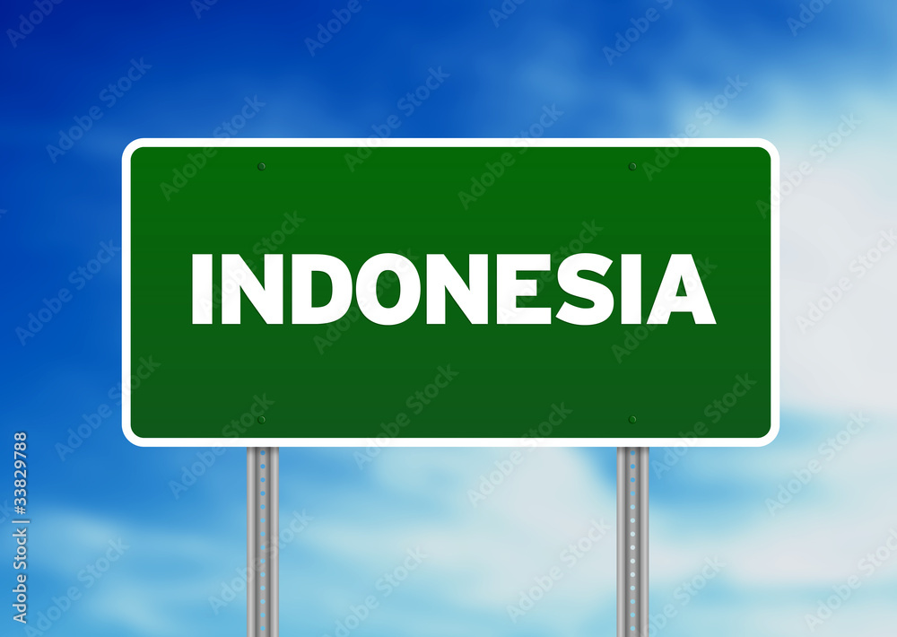 Indonesia Highway Sign